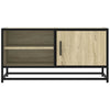 Sonoma tammi tv-taso Ashrafzadeh 80x34,5x40cm (puinen ja metalli)