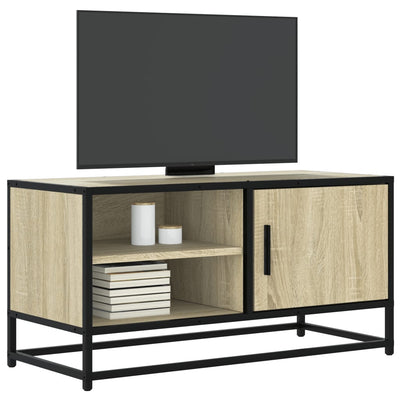 TV-taso Sonoma-tammi 80x34,5x40 cm tekninen puu ja metalli