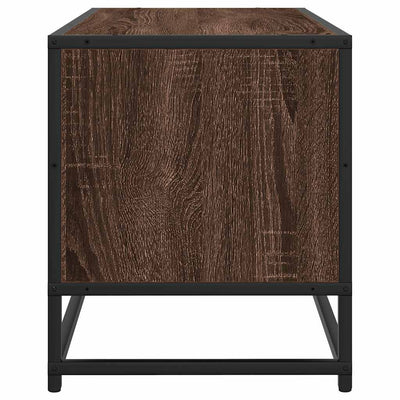 TV-taso ruskea tammi 80x34,5x40 cm tekninen puu ja metalli