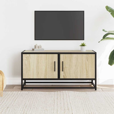 TV-taso Sonoma-tammi 80x34,5x40 cm tekninen puu ja metalli