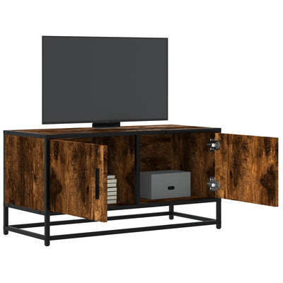TV-taso savutammi 80x34,5x40 cm tekninen puu ja metalli