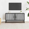 TV-taso harmaa Sonoma 80x34,5x40 cm tekninen puu ja metalli
