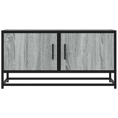 TV-taso harmaa Sonoma 80x34,5x40 cm tekninen puu ja metalli
