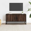 TV-taso ruskea tammi 80x34,5x40 cm tekninen puu ja metalli