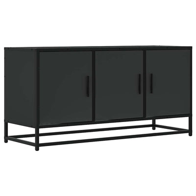 TV-kaappi musta 100x35x50 cm suunniteltu puu ja metalli