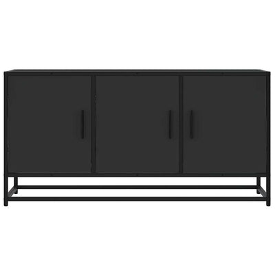 TV-kaappi musta 100x35x50 cm suunniteltu puu ja metalli