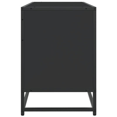 TV-kaappi musta 100x35x50 cm suunniteltu puu ja metalli