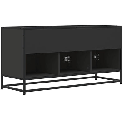TV-kaappi musta 100x35x50 cm suunniteltu puu ja metalli