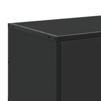 TV-kaappi musta 100x35x50 cm suunniteltu puu ja metalli