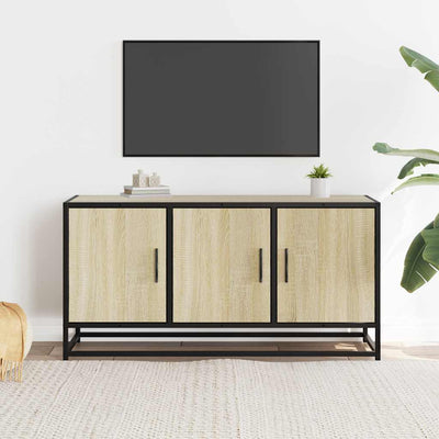 TV-taso Sonoma-tammi 100x35x50 cm tekninen puu ja metalli