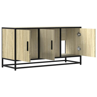 TV-taso Sonoma-tammi 100x35x50 cm tekninen puu ja metalli