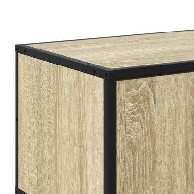 TV-taso Sonoma-tammi 100x35x50 cm tekninen puu ja metalli
