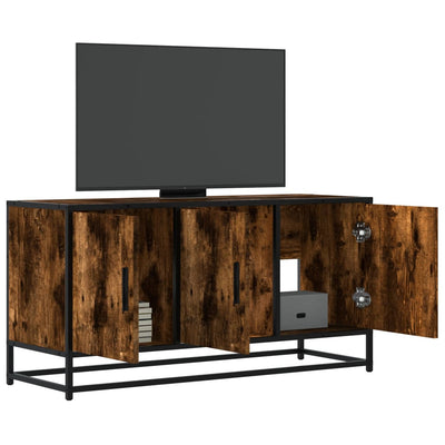 TV-taso savutammi 100x35x50 cm tekninen puu ja metalli