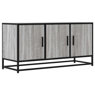 TV-taso harmaa Sonoma 100x35x50 cm tekninen puu ja metalli