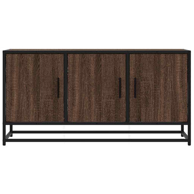 TV-taso ruskea tammi 100x35x50 cm tekninen puu ja metalli