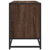 TV-taso ruskea tammi 100x35x50 cm tekninen puu ja metalli