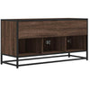 TV-taso ruskea tammi 100x35x50 cm tekninen puu ja metalli