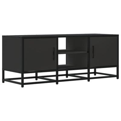 TV-kaappi musta 100x35x41 cm suunniteltu puu ja metalli
