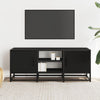 TV-kaappi musta 100x35x41 cm suunniteltu puu ja metalli