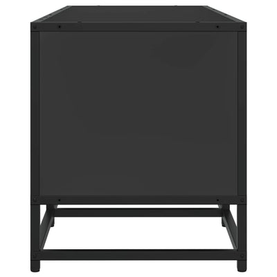 TV-kaappi musta 100x35x41 cm suunniteltu puu ja metalli