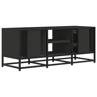 TV-kaappi musta 100x35x41 cm suunniteltu puu ja metalli