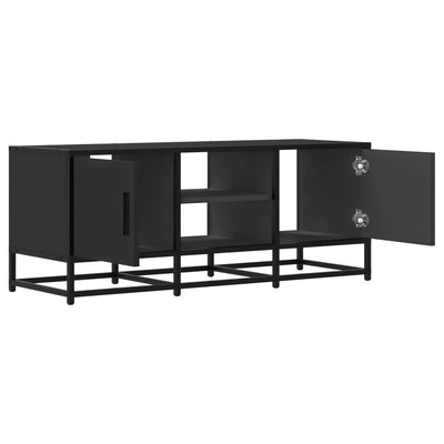 TV-kaappi musta 100x35x41 cm suunniteltu puu ja metalli