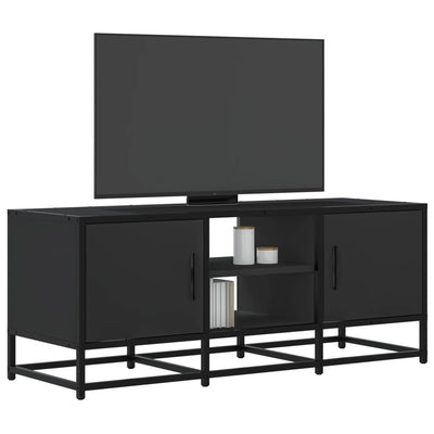 TV-kaappi musta 100x35x41 cm suunniteltu puu ja metalli