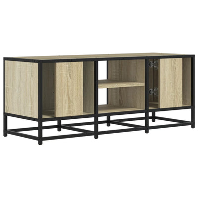 TV-taso Sonoma-tammi 100x35x41 cm tekninen puu ja metalli