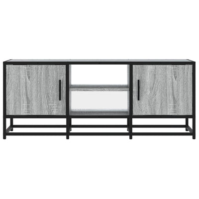TV-taso harmaa Sonoma 100x35x41 cm tekninen puu ja metalli