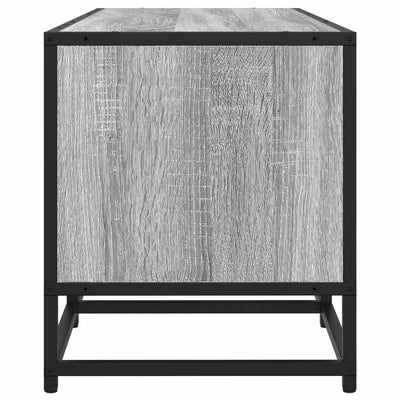 TV-taso harmaa Sonoma 100x35x41 cm tekninen puu ja metalli