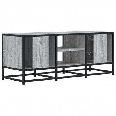 TV-taso harmaa Sonoma 100x35x41 cm tekninen puu ja metalli
