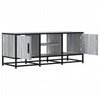 TV-taso harmaa Sonoma 100x35x41 cm tekninen puu ja metalli