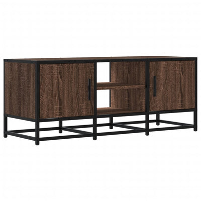 TV-taso ruskea tammi 100x35x41 cm tekninen puu ja metalli