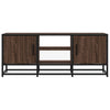 TV-taso ruskea tammi 100x35x41 cm tekninen puu ja metalli