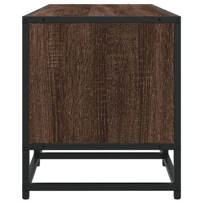 TV-taso ruskea tammi 100x35x41 cm tekninen puu ja metalli