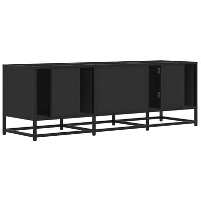 TV-kaappi musta 120x35x41 cm suunniteltu puu ja metalli