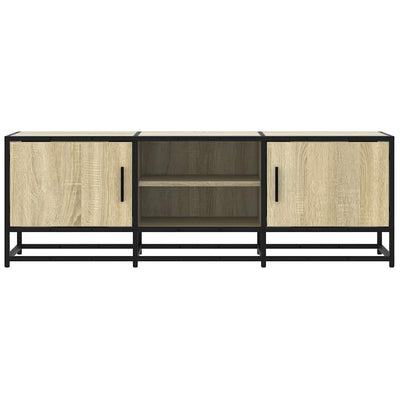 TV-taso Sonoma-tammi 120x35x41 cm tekninen puu ja metalli
