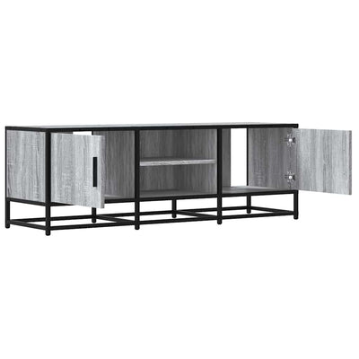 TV-taso harmaa Sonoma 120x35x41 cm tekninen puu ja metalli