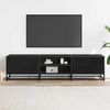 TV-kaappi Musta 160x35x41 cm Suunniteltu puu ja metalli