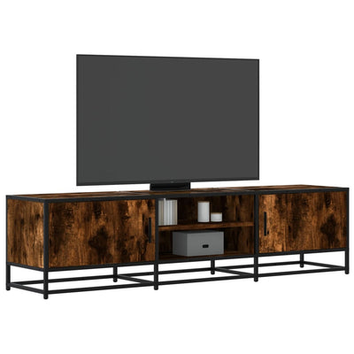 TV-taso savutammi 160x35x41 cm tekninen puu ja metalli