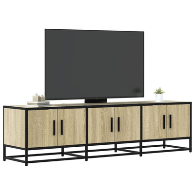 TV-taso Sonoma-tammi 150x35x41 cm tekninen puu ja metalli