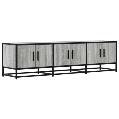 TV-taso harmaa Sonoma 150x35x41 cm tekninen puu ja metalli