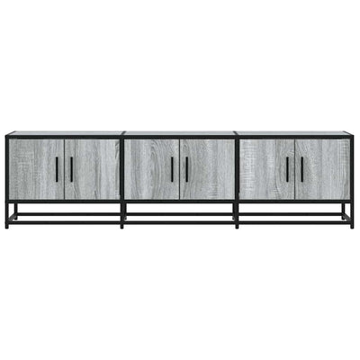 TV-taso harmaa Sonoma 150x35x41 cm tekninen puu ja metalli