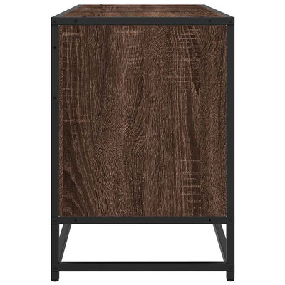 TV-taso ruskea tammi 150x35x41 cm tekninen puu ja metalli