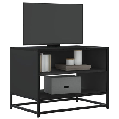 TV-kaappi musta 61x40x46 cm suunniteltu puu ja metalli