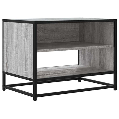TV-taso harmaa Sonoma 61x40x46 cm tekninen puu ja metalli