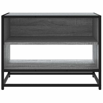 TV-taso harmaa Sonoma 61x40x46 cm tekninen puu ja metalli