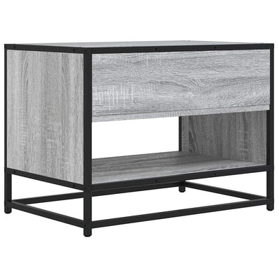 TV-taso harmaa Sonoma 61x40x46 cm tekninen puu ja metalli