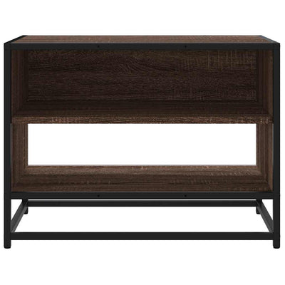 TV-taso ruskea tammi 61x40x46 cm tekninen puu ja metalli