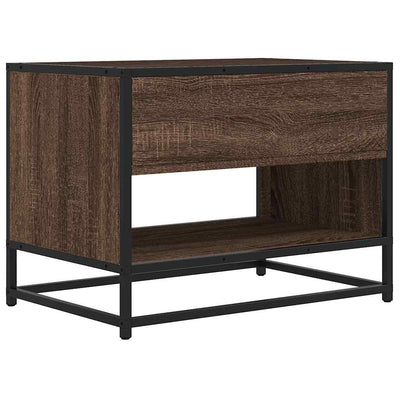 TV-taso ruskea tammi 61x40x46 cm tekninen puu ja metalli